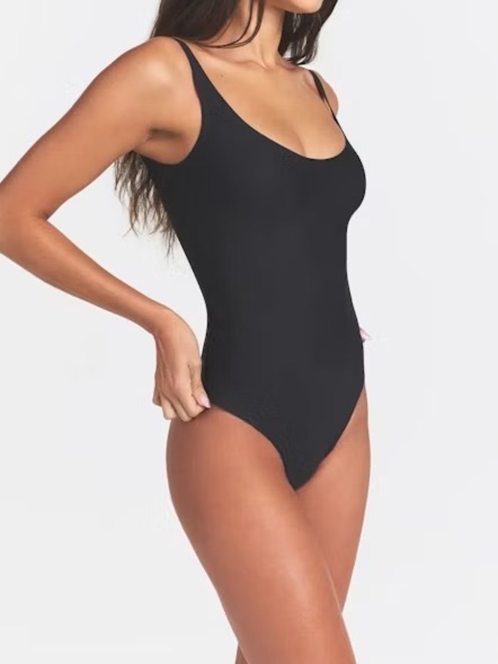 🖤 SKIMS Body Scoop Low Back Thong Bodysuit | Onyx | XS | NWT 🏷️